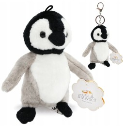 Breloc cu pinguin din pluș 16 cm
