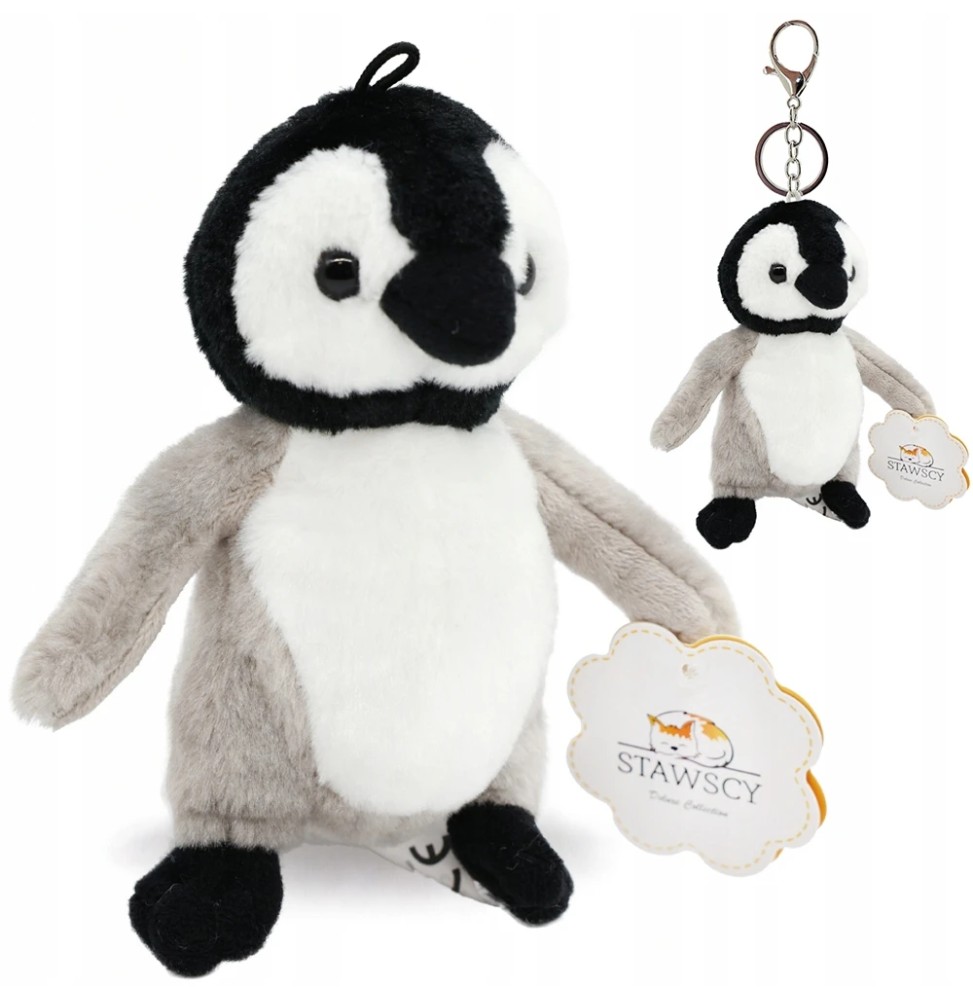 Breloc cu pinguin din pluș 16 cm Breloc cu pinguin din pluș 16 cm