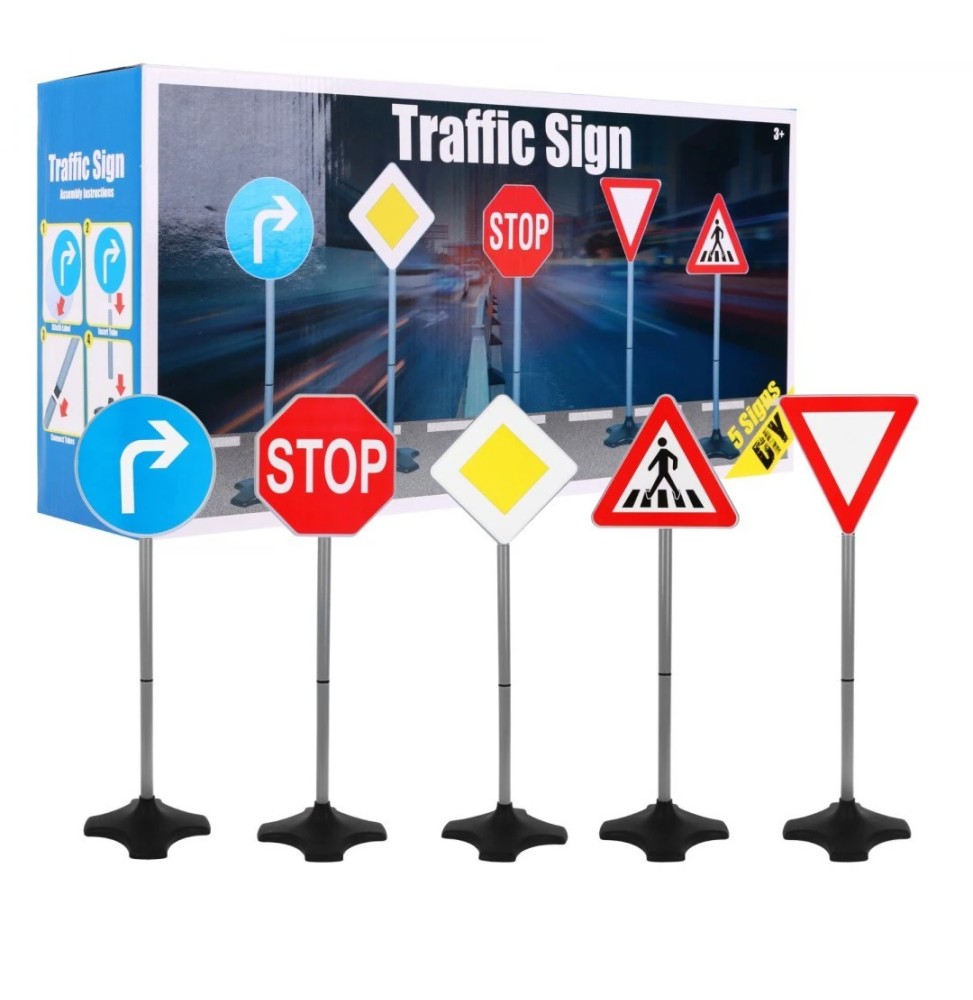 Set 5 semne de trafic pentru copii Set 5 semne de trafic pentru copii