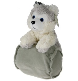 Husky cu butoi - jucărie de pluș 32cm