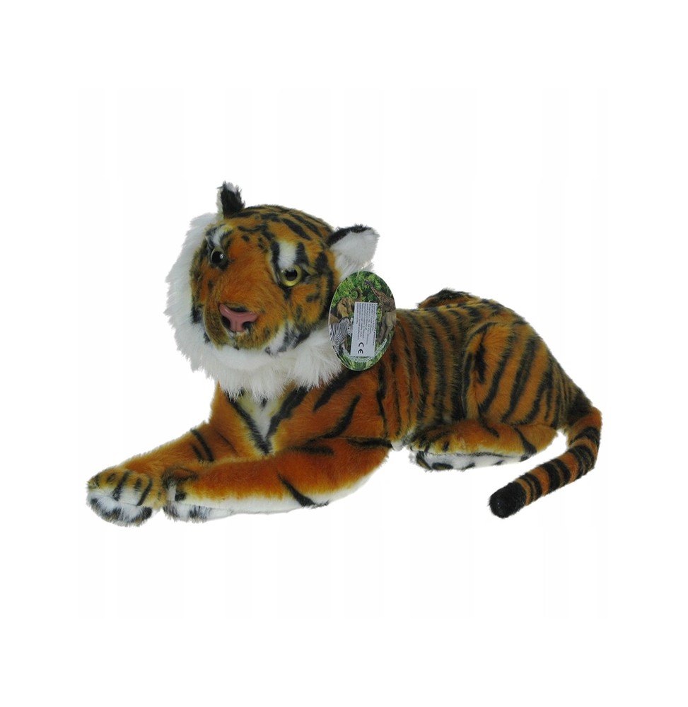 Tigru de pluș culcat 40cm - Mascota ZOO Tigru de pluș culcat 40cm - Mascota ZOO