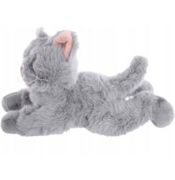 Pisică moale de pluș 33 cm pentru copii