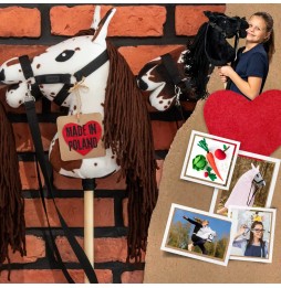 Hobby Horse Skippi A4 alb și maro - jucărie pentru copii
