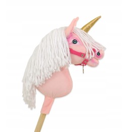 Căluț de hobby Unicorn pe băț roz