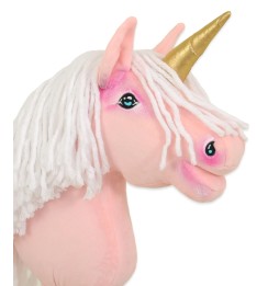 Căluț de hobby Unicorn pe băț roz