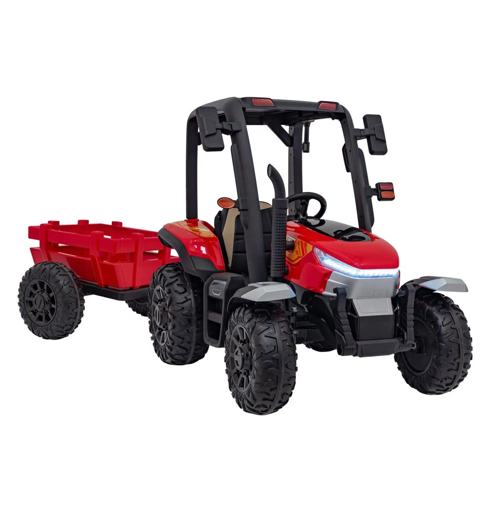 Tractor blast cu remorcă roșie pentru copii Tractor blast cu remorcă roșie pentru copii