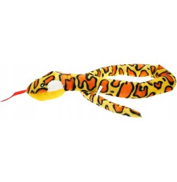 Șarpe de pluș lung 140 cm galben