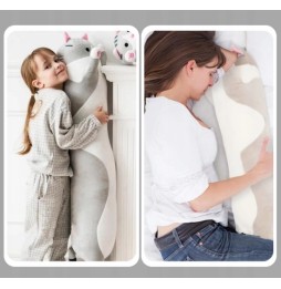 Pisica lungă jucărie perna roz 50cm