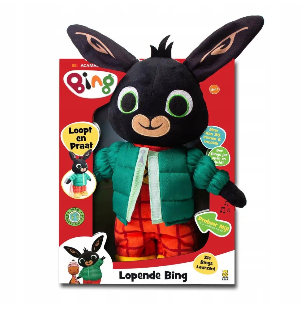 Bing iepure mascota jachetă verde 32 cm Bing iepure mascota jachetă verde 32 cm