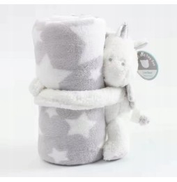 Pătură și jucărie unicorn 2 în 1