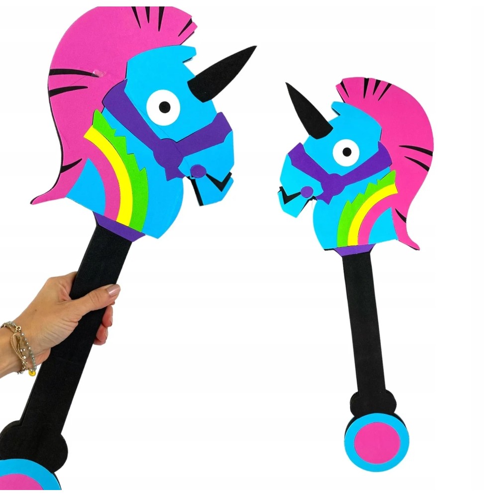 Cap de unicorn pe băț din spumă Cap de unicorn pe băț din spumă