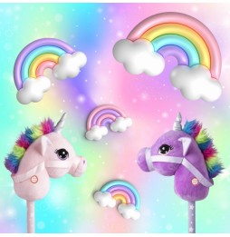 Cap de unicorn pe băţ - jucărie pentru copii
