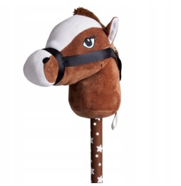 Cap de cal pe băţ hobby horse cu sunet