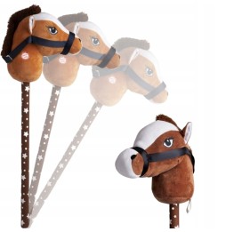 Cap de cal pe băţ hobby horse cu sunet