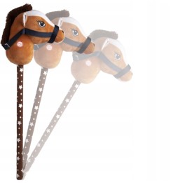 Cap de cal pe băţ hobby horse cu sunet
