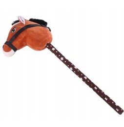 Cap de cal pe băţ hobby horse cu sunet