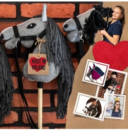 Cal pe băț Hobby Horse Skippi A4 gri