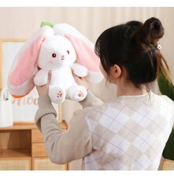 Minge de pluș iepuraș căpșună 35 cm