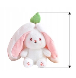Minge de pluș iepuraș căpșună 35 cm