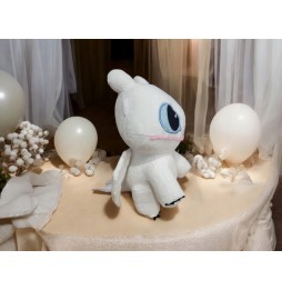 Dragon Biała Furia 30 cm jucărie de pluș