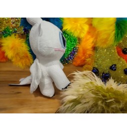 Dragon Biała Furia 30 cm jucărie de pluș