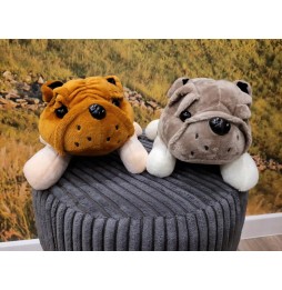 Buldog mascată cățeluș gri 20 cm