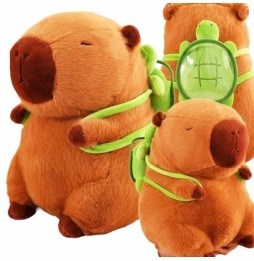 Capibara pluș cu rucsac broască țestoasă 20 cm