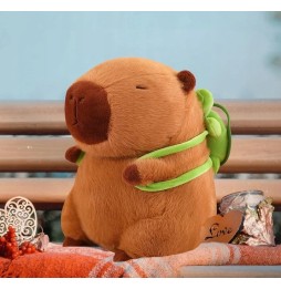 Capibara pluș cu rucsac broască țestoasă 20 cm