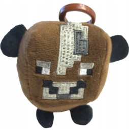 Jucărie de pluș Minecraft vacă breloc 2în1
