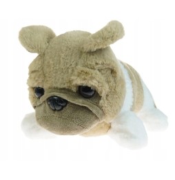 Câine bulldog din pluș 25 cm jucărie