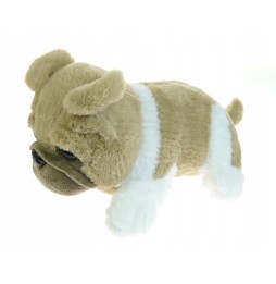 Câine bulldog din pluș 25 cm jucărie