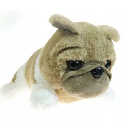 Câine bulldog din pluș 25 cm jucărie