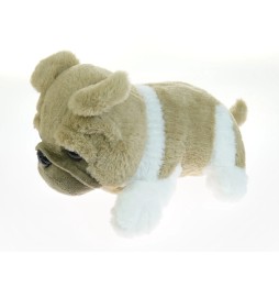 Câine bulldog din pluș 25 cm jucărie