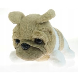 Câine bulldog din pluș 25 cm jucărie