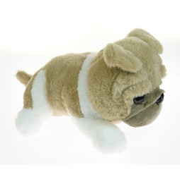 Câine bulldog din pluș 25 cm jucărie