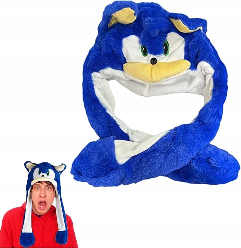 Căciulă din pluș Sonic pentru copii Căciulă din pluș Sonic pentru copii