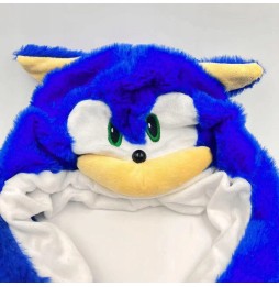 Căciulă din pluș Sonic pentru copii