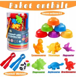 Jucărie Montessori Dinozauri 3+
