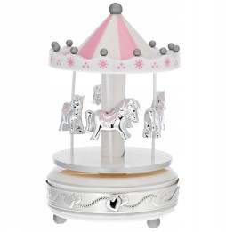 Carusel cu muzică roz 18 cm