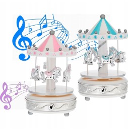 Carusel cu muzică roz 18 cm