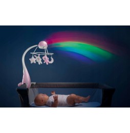 Chicco carusel rainbow roz cu muzica
