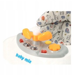 Cărucior Baby Mix cu volan și roți din silicon