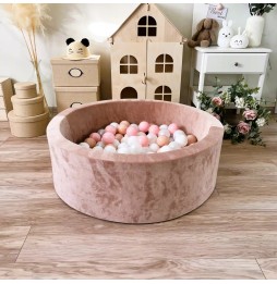 Bazin uscat cu bile Velvet Bej 30x90 cm