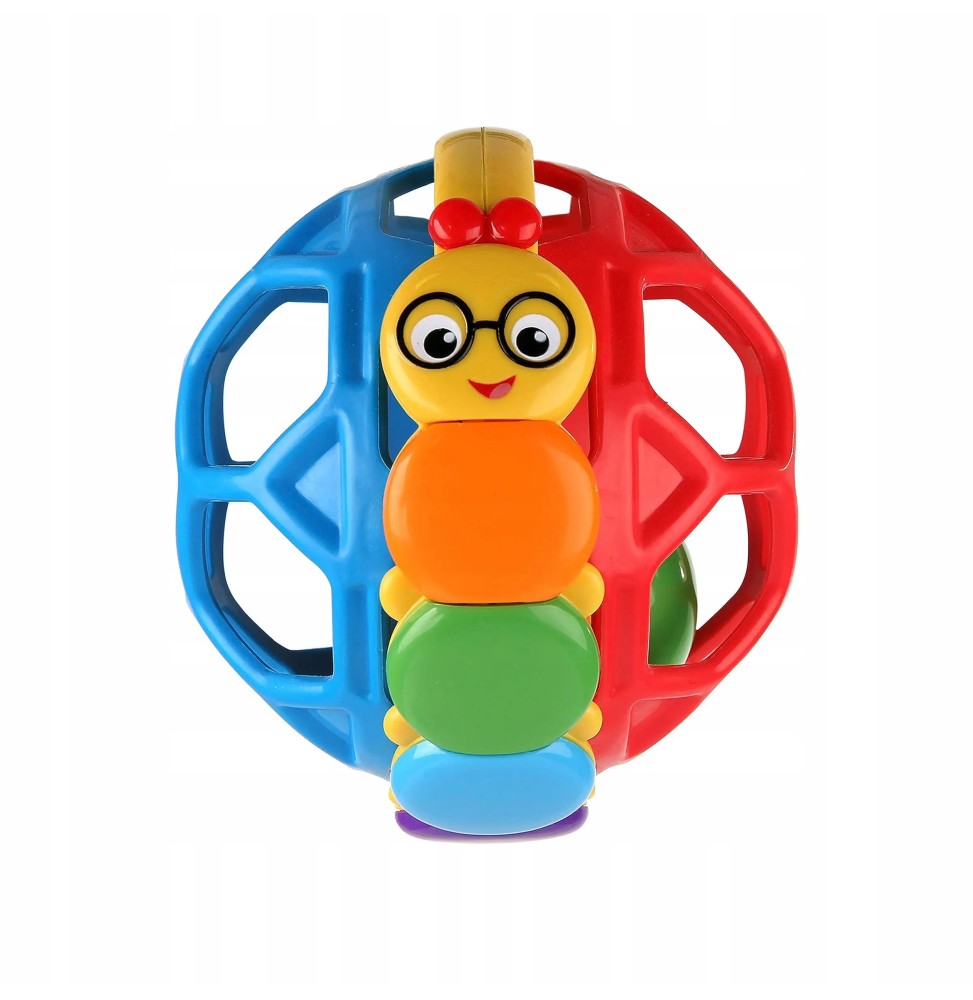 Minge colorată din plastic cu zornăitoare Minge colorată din plastic cu zornăitoare