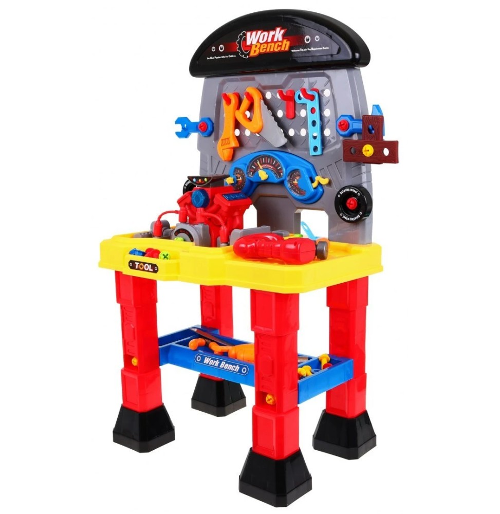 Atelier cu motor pentru copii 3+ cu unelte Atelier cu motor pentru copii 3+ cu unelte