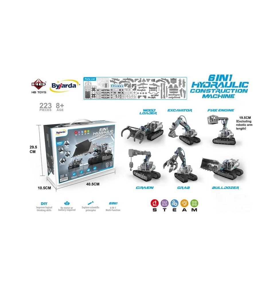 Set mașini construcție 6în1 copii 8+ Set mașini construcție 6în1 copii 8+