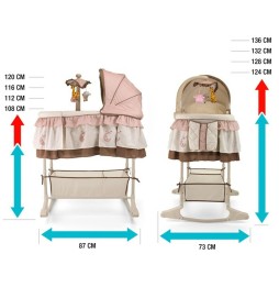 Leagăn Sweet Melody cu telecomandă Crem