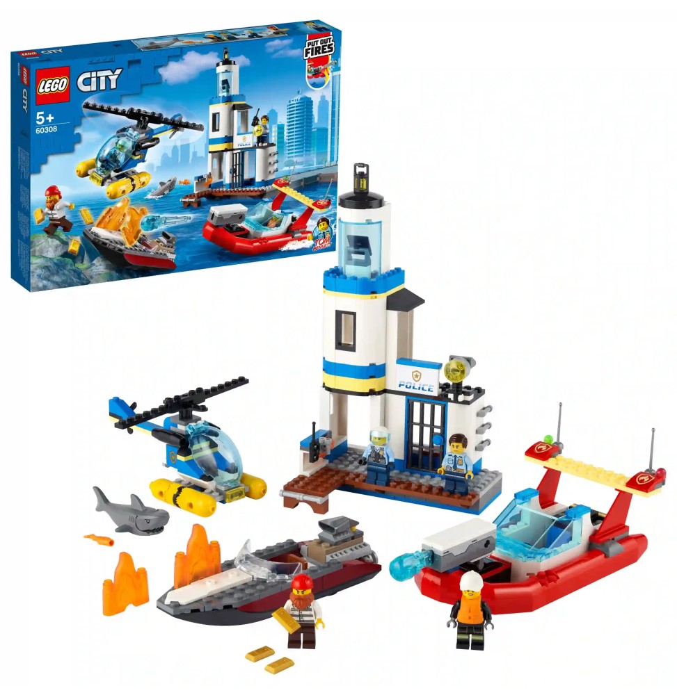 LEGO City 60308 Acțiune cu poliția și pompierii LEGO City 60308 Acțiune cu poliția și pompierii